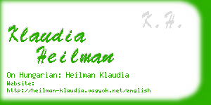 klaudia heilman business card